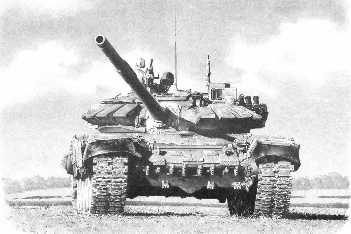 T72 B3 Tank Photo Like Drawing