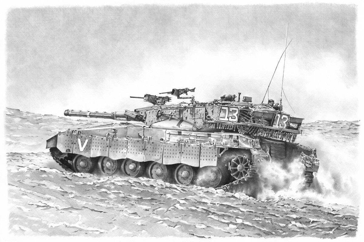 Merkava Battle Tank Photo Like Drawing