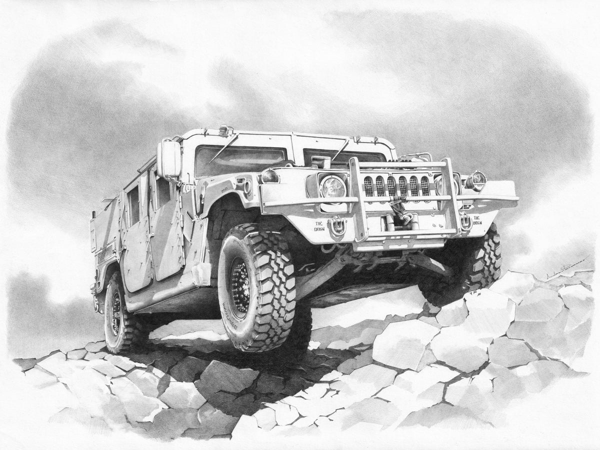 AM General Humvee Photo Like Drawing