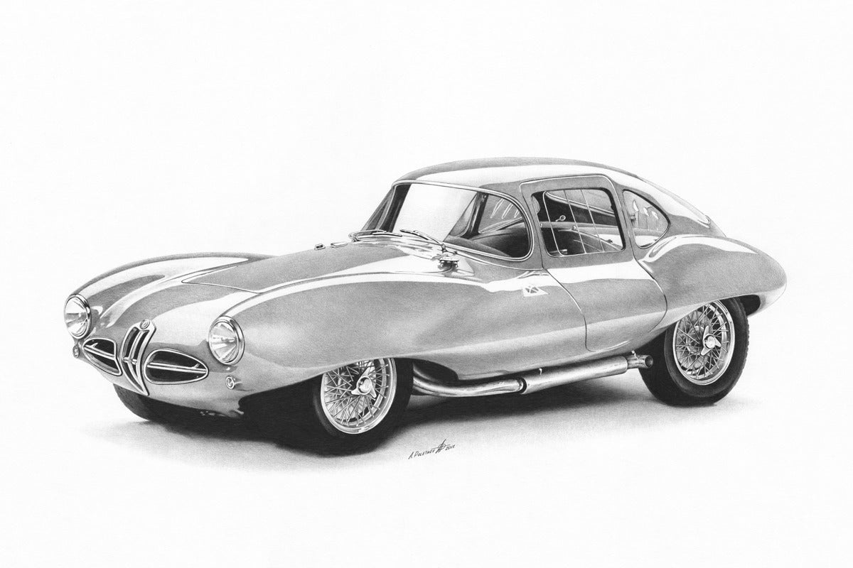 Alfa Romeo Giulia Classic Photo Like Drawing