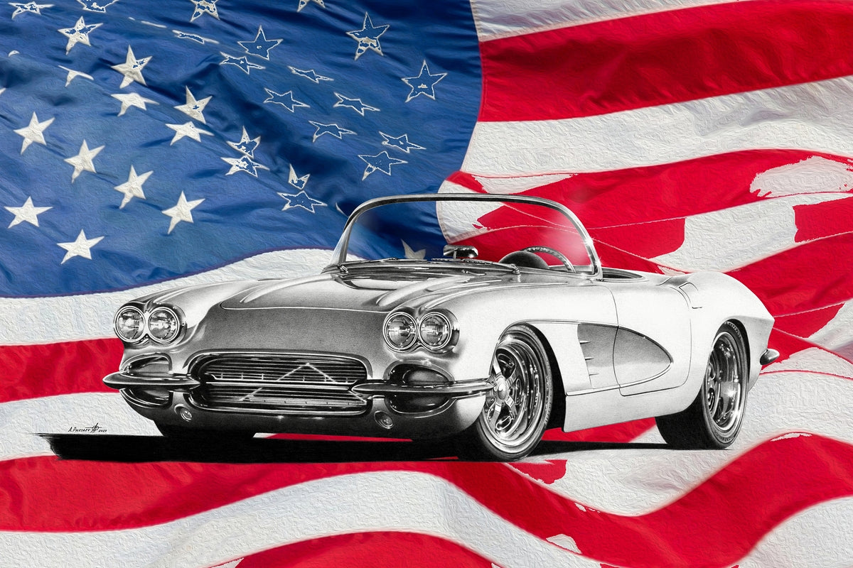 All American Vette Award Winning Photo Like Drawing