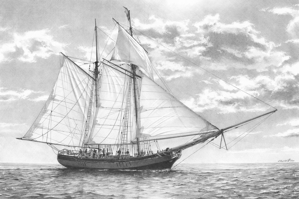 Eternal Voyage Seascape Drawing Print