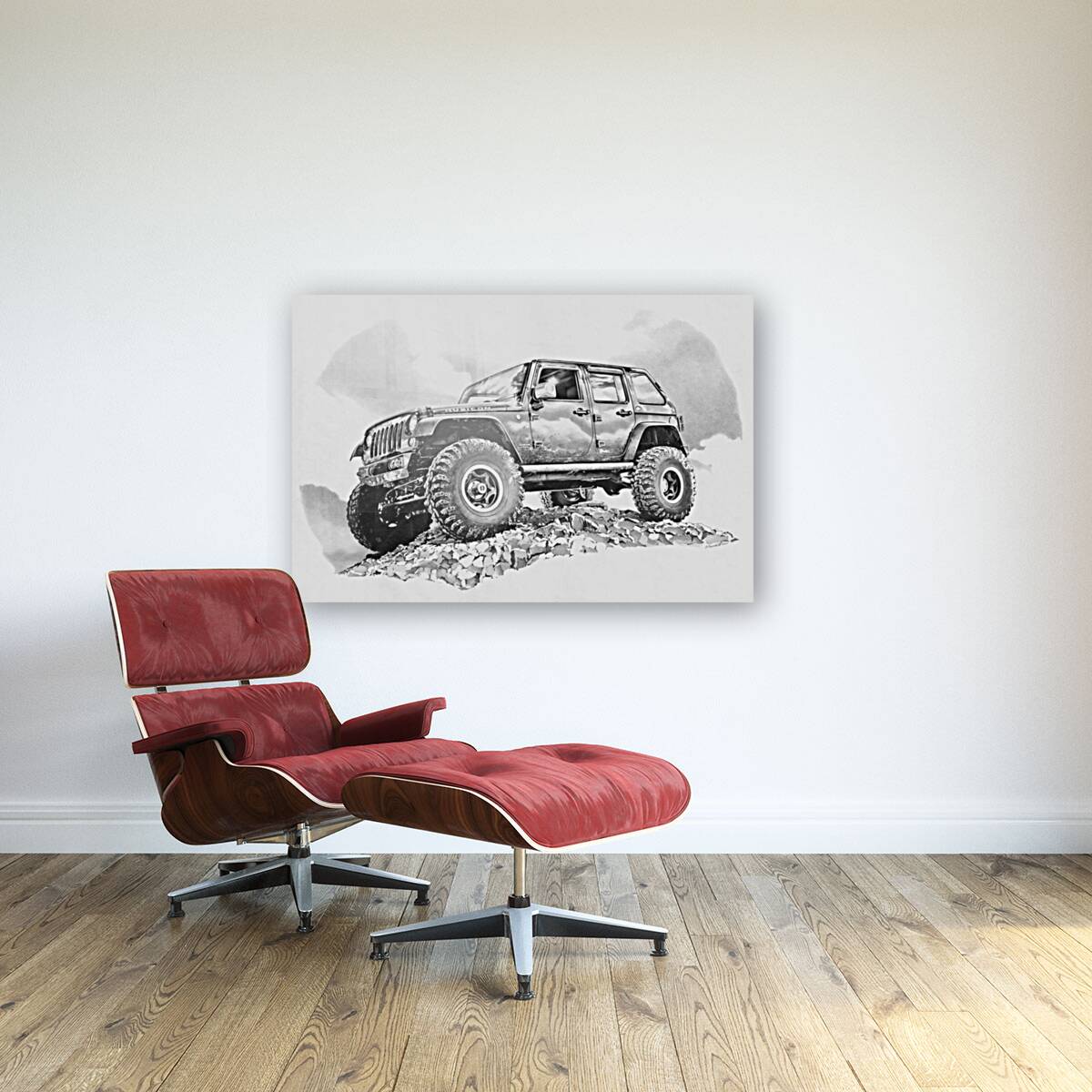 Jeep Wrangler Rubicon Photo Like Drawing