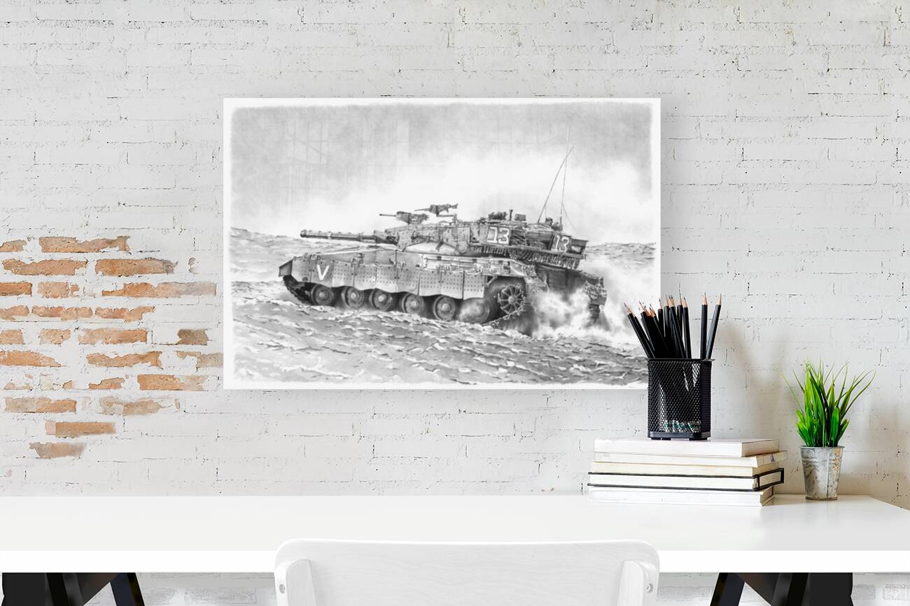 Merkava Battle Tank Photo Like Drawing