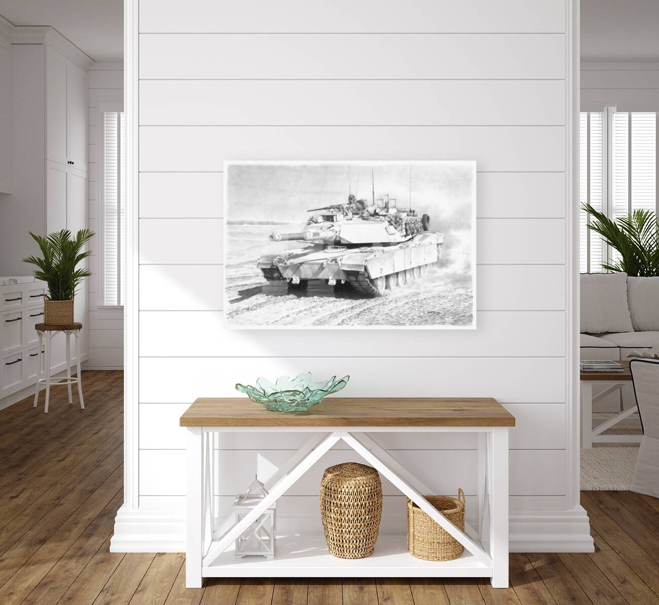 M1 Abrams Tank Photo Like Drawing