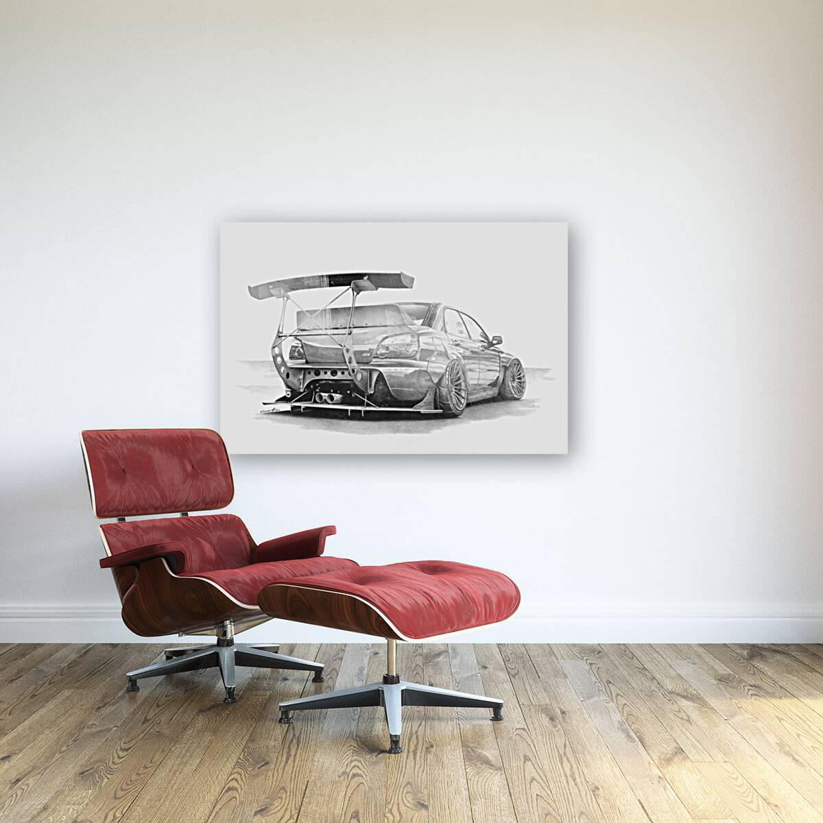 Subaru WRX Photo Like Drawing