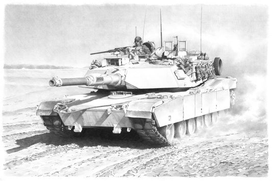 M1 Abrams Tank Photo Like Drawing