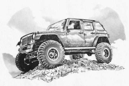 Jeep Wrangler Rubicon Photo Like Drawing